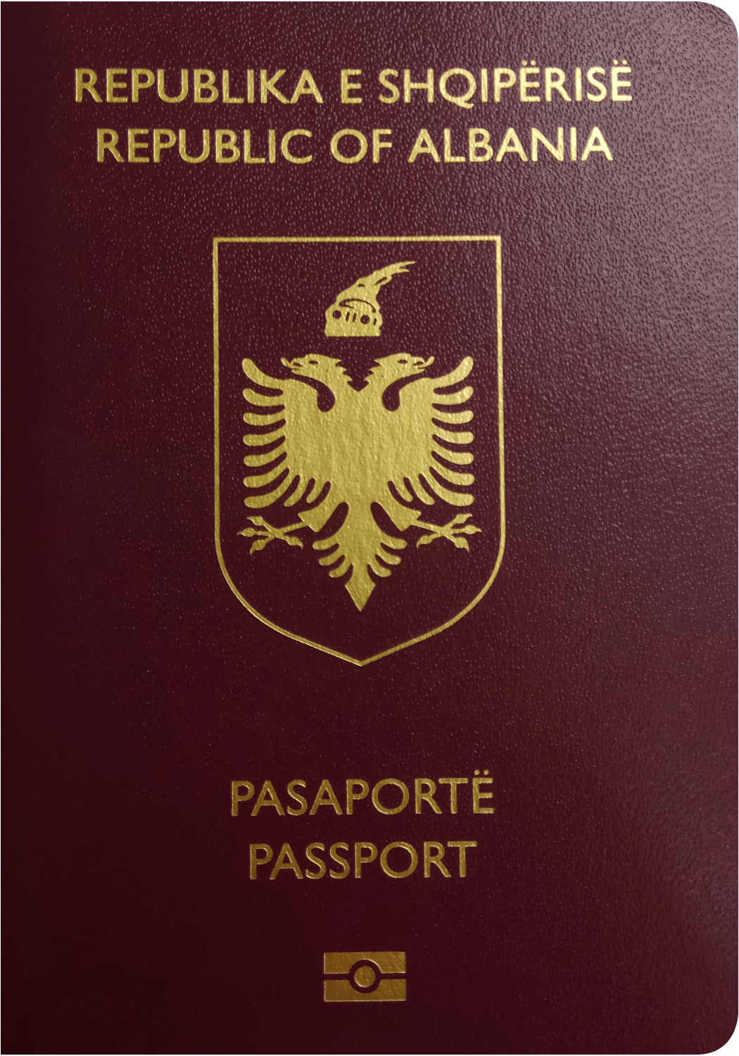 The image of the passport of Albania